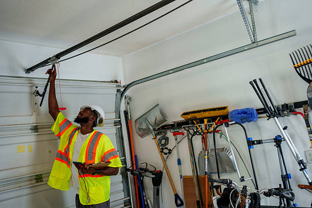 Professional Garage Door Panel Replacement technician working in Scotia, NY